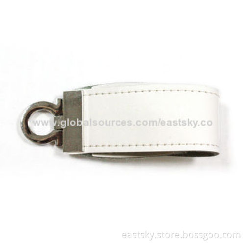 Leather Pen Drive ESU-L03, Cheap Price with Leather Case, Warranty Free for 2 Years, 64MB to 32GB